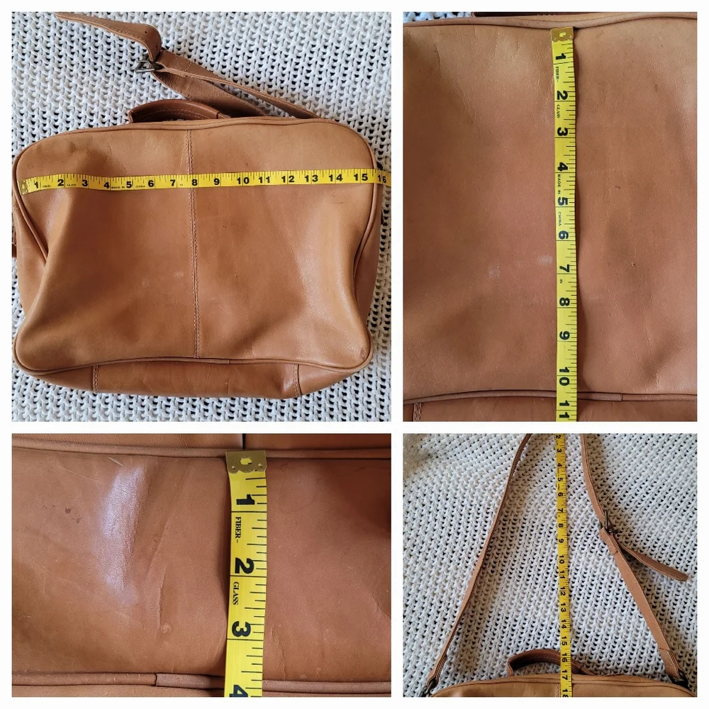 Vintage Nature Company Great Naturalist Collection Tan Leather Messenger Bag